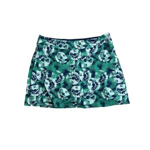 Tranquility by Colorado Clothing Womens Floral Skort Green Navy Blue Size Medium